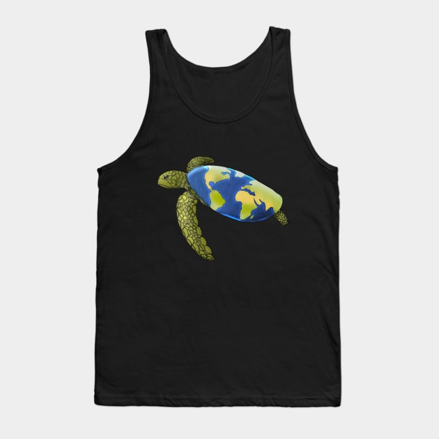 Save the Turtles / Save the Planet / Turtles Holding the Earth Tank Top by Lunar Scrolls Design